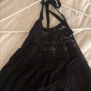 Full length black maxi dress